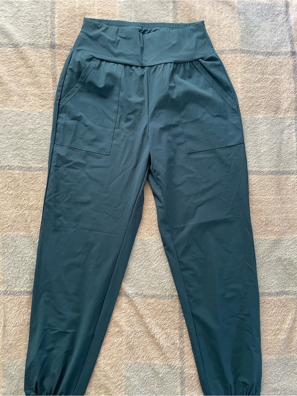 HALARA Teal Track Pants with Pocket Jogger Style